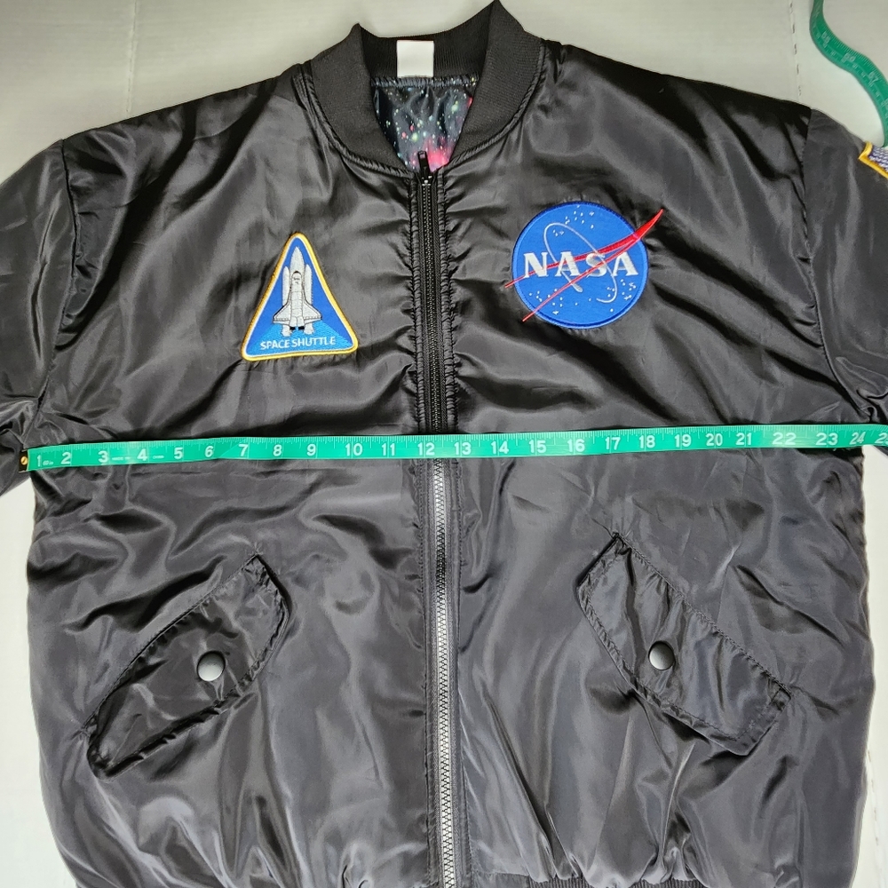 Spirit NASA Bomber Jacket with Patches Men's Medium - Picture 4 of 6